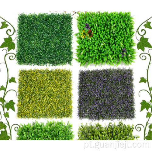 2018 NOVO material de HDPE + parede de planta artificial UV parede de folhas falsas / parede verde artificial